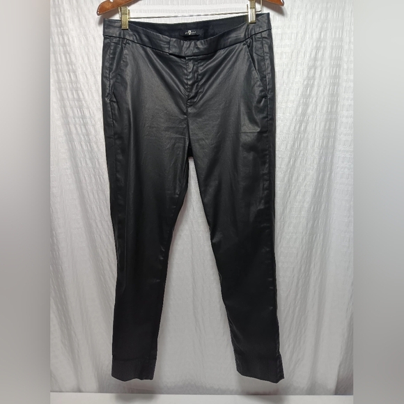 7 for All Mankind Ladies flat front, Lyocell /cotton straight leg pants. Size 29 - Picture 1 of 7